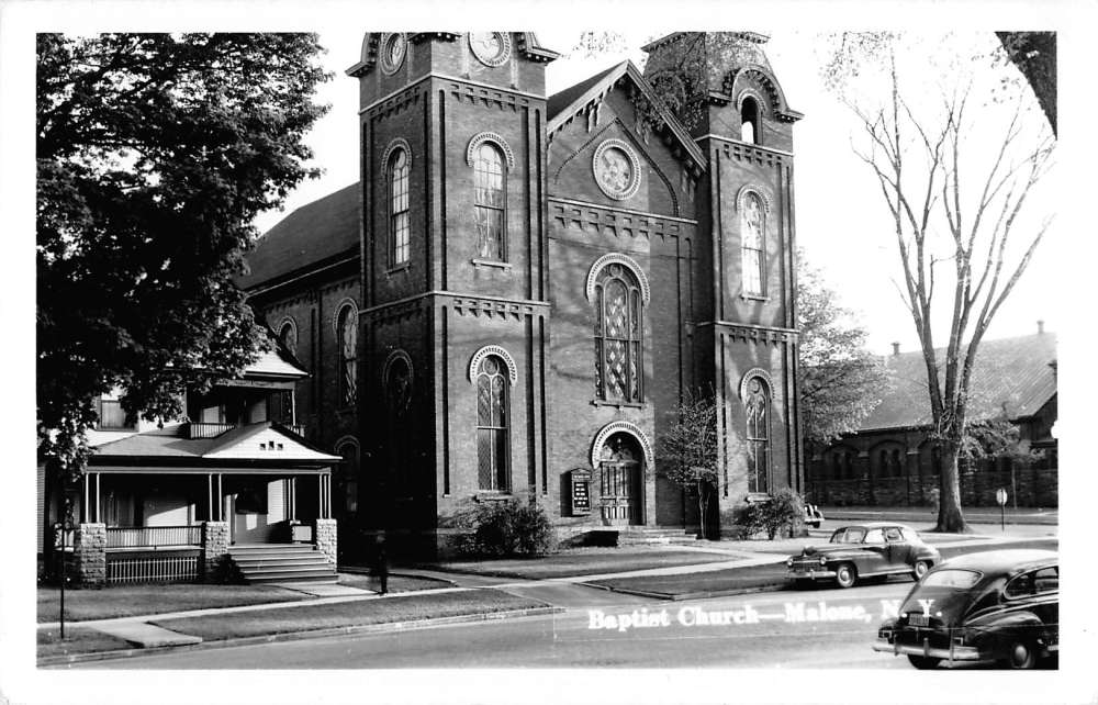 Malone New York Baptist Church Real Photo Antique Postcard K16711 | eBay