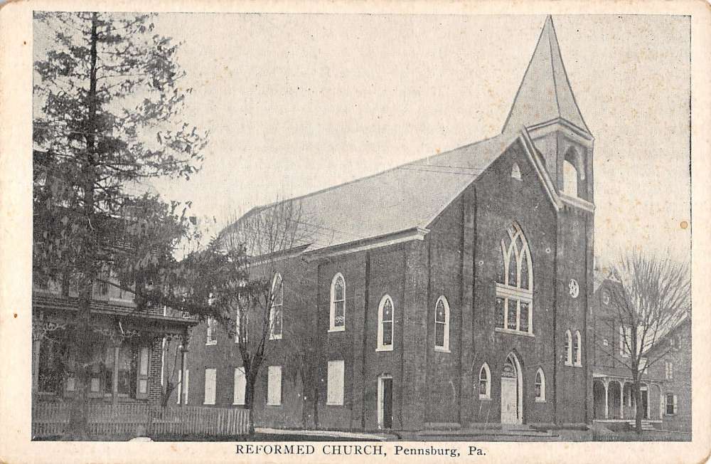 Pennsburg Pennsylvania Reformed Church Exterior Antique Postcard K21344 ...