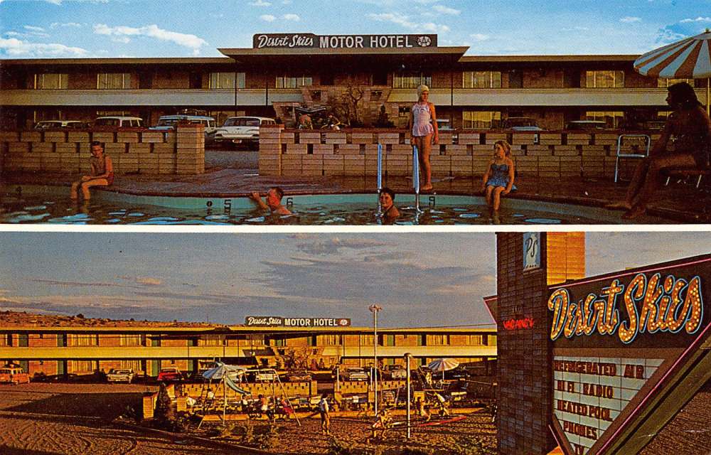 Gallup New Mexico Desert Skies Motor Hotel Multiview Vintage Postcard ...