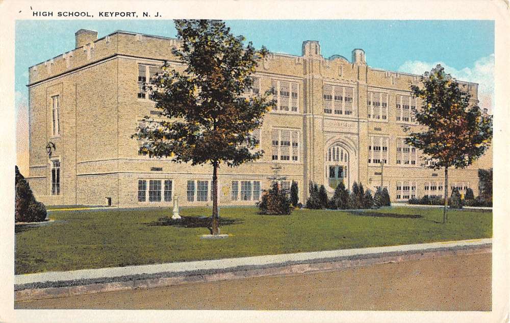 Keyport New Jersey High School Street View Antique Postcard K27923 | eBay