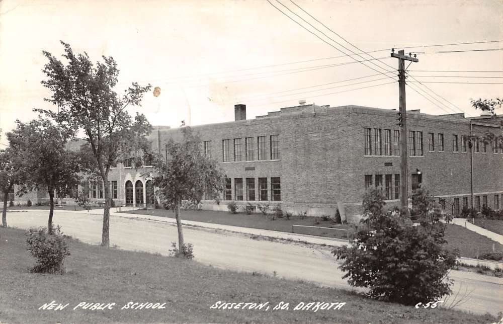 Sisseton South Dakota New Public School Real Photo Antique Postcard ...