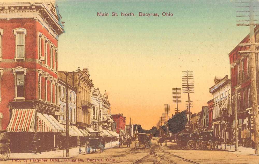 Bucyrus Ohio Main Street Looking North Antique Postcard J46100 | eBay