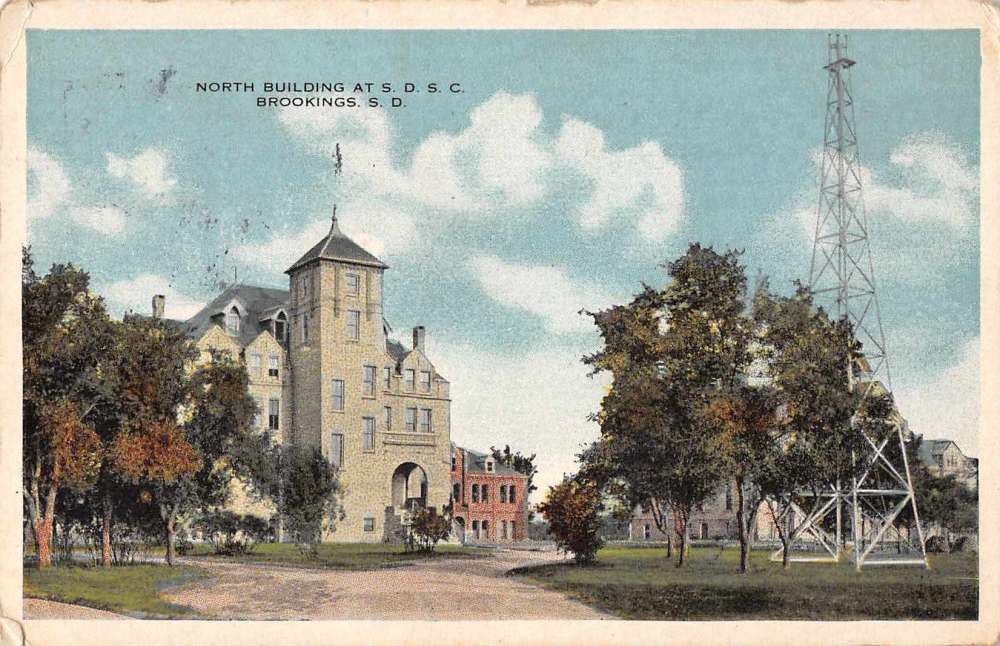 Brookings South Dakota State College North Building Antique Postcard ...