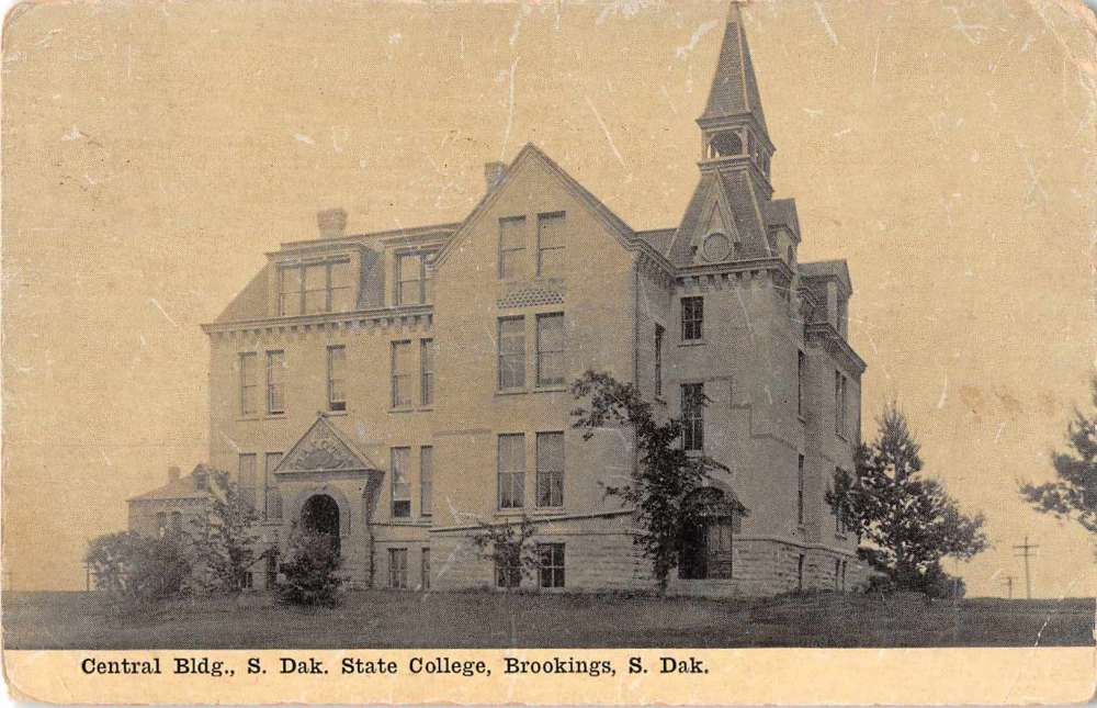 Brookings South Dakota State College Central Building Antique Postcard ...