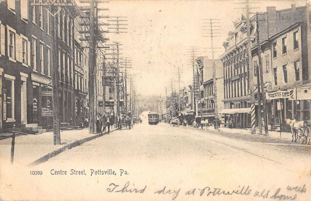 Pottsville Pennsylvania Centre Street Scene Antique Postcard K38642 | eBay