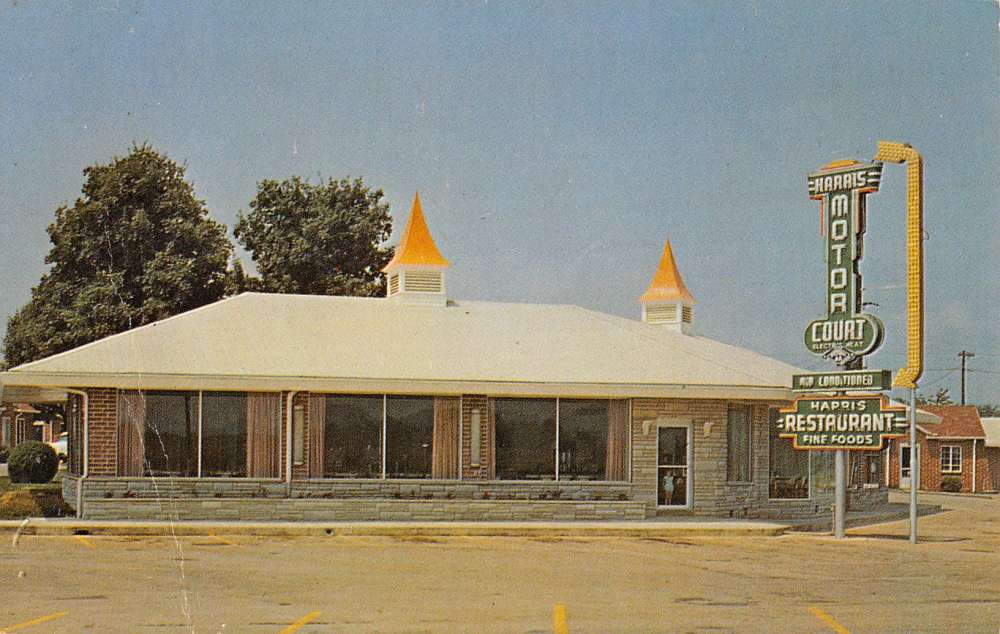 Bean Station Tennessee Harris Motor Court Street View Vintage Postcard ...