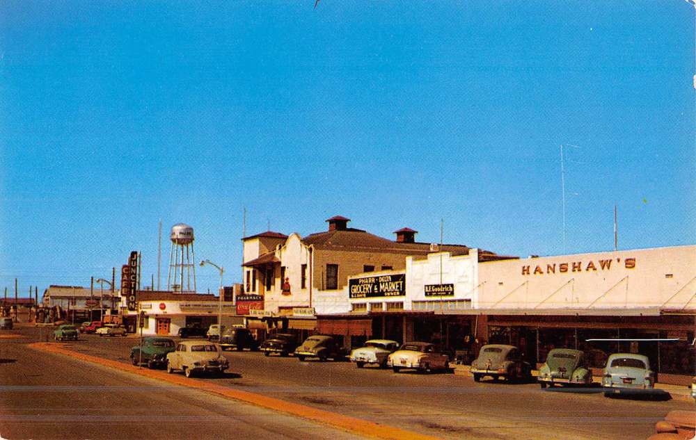 Pharr Texas Cage Blvs Street Scene Water Tower Vintage Postcard K46217 ...