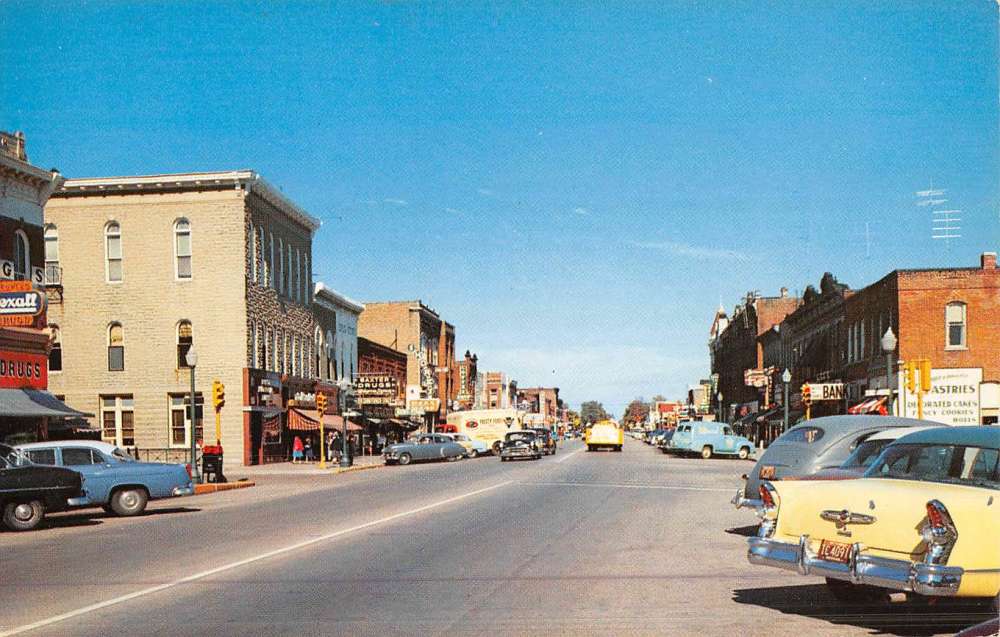 Rochester Indiana Street Scene Historic Bldgs Vintage Postcard K48032 ...