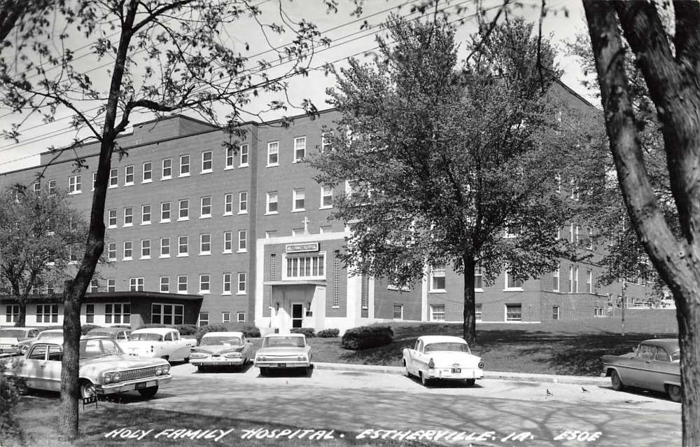 Estherville Iowa Holy Family Hospital Real Photo Antique Postcard ...