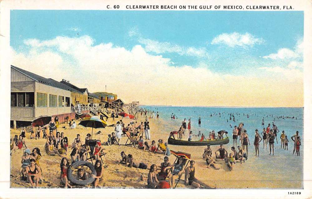 Clearwater Florida Beach Scene Antique Postcard K49608 | eBay