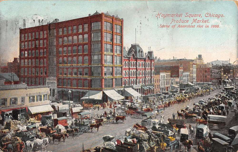 Chicago Illinois Haymarket Square Produce Market Antique Postcard K65228 | eBay