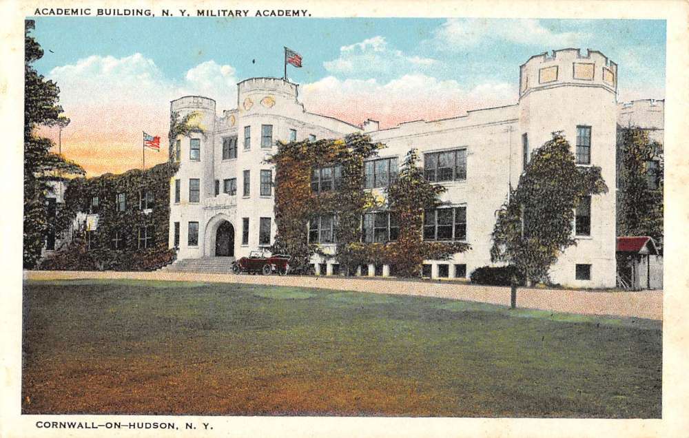 Cornwall On Hudson New York Military Academy Academic Bldg Postcard