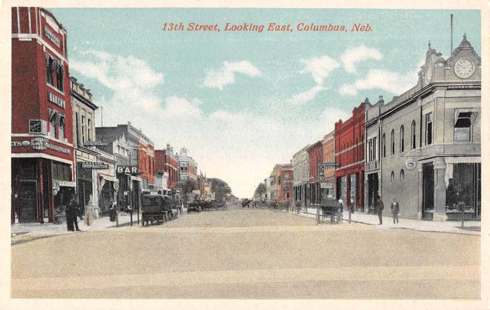 Columbus Nebraska 13th Street Vintage Postcard AA8644 | eBay