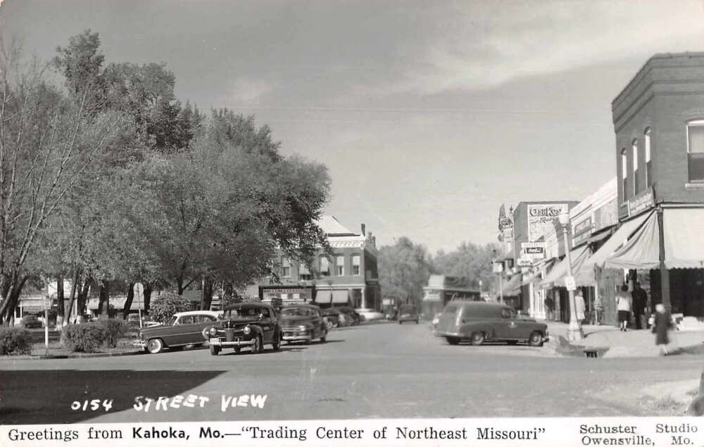 Kahoka Missouri Street Scene Real Photo Vintage Postcard AA12353 | eBay