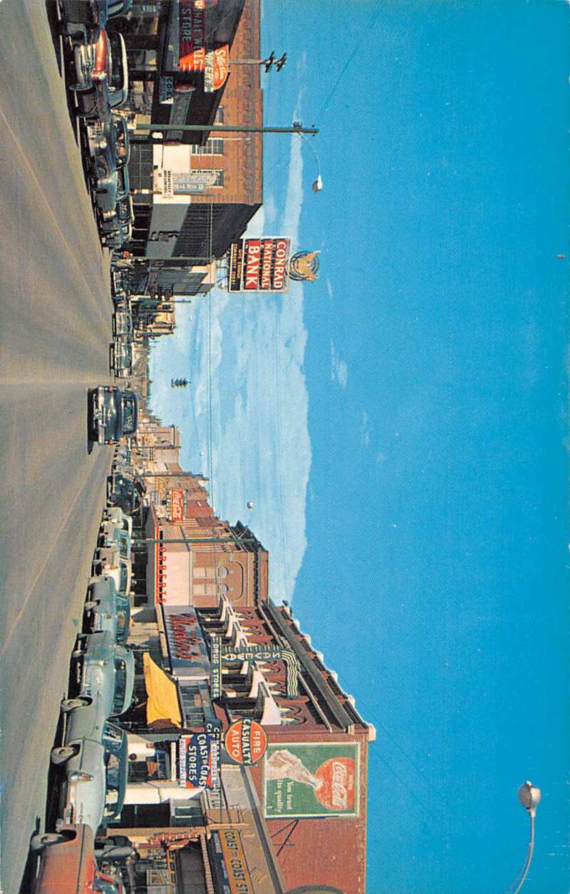 Kalispell Montana Main Street Looking North Vintage Postcard AA15256 | EBay