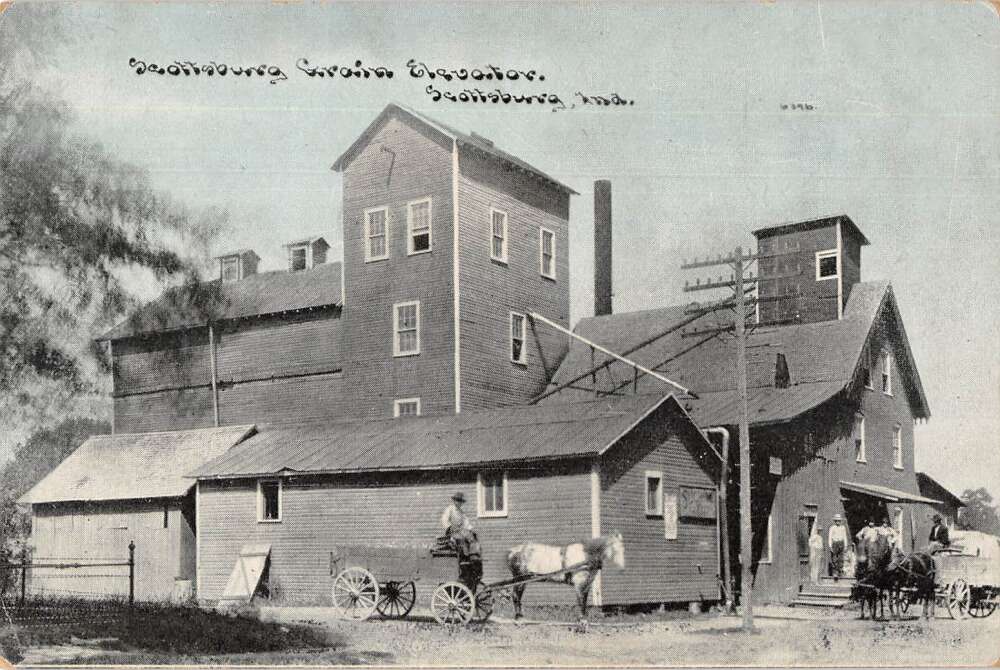 Scottsburg Indiana Scottsburg Grain Elevator Vintage Postcard AA22337