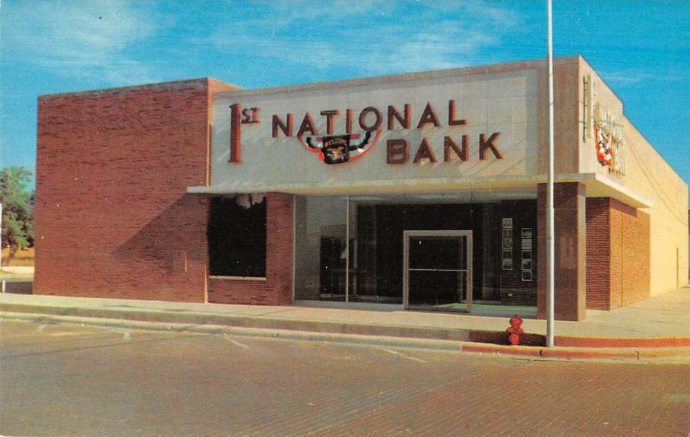 Lamesa Texas First National Bank Vintage Postcard AA26715 eBay