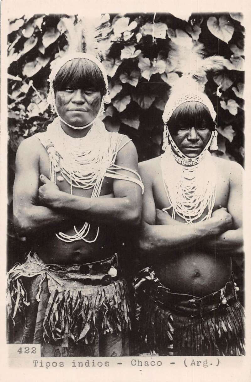 Argentina Tipos Indios Chaco Indigenous People Real Photo Postcard