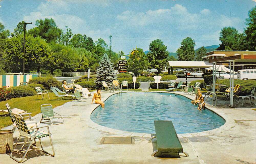 White Sulphur Springs West Virginia Old White Motel Swimming Pool PC AA41507