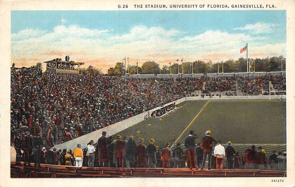 Gainesville Florida University of Florida Stadium Vintage Postcard AA74615